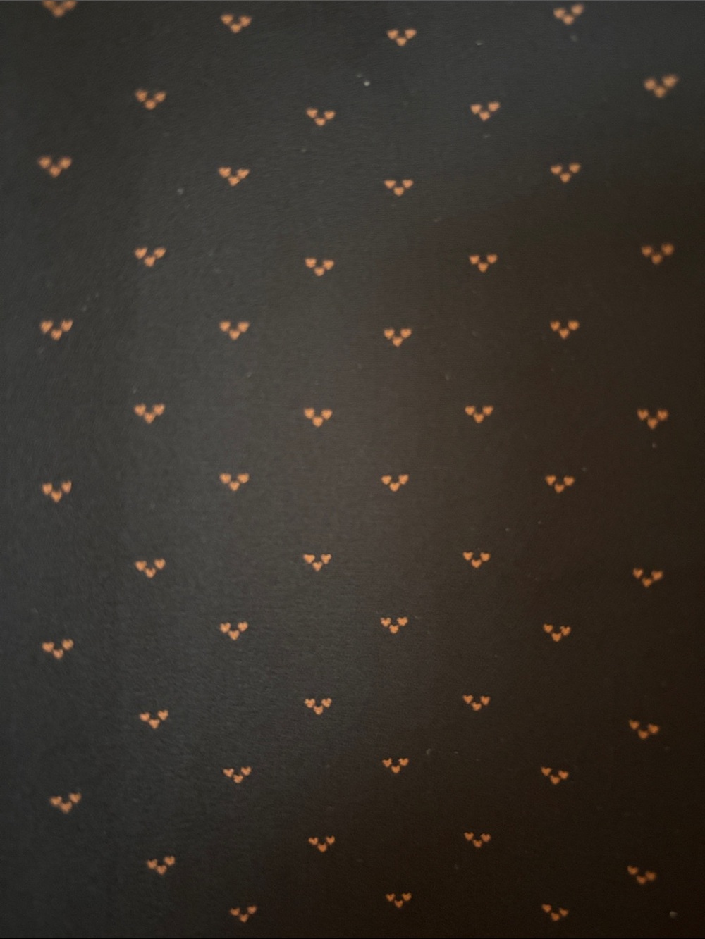 RW&CO. Black Blouse with Tiny brown heart Dot Pattern - Picture 2 of 3